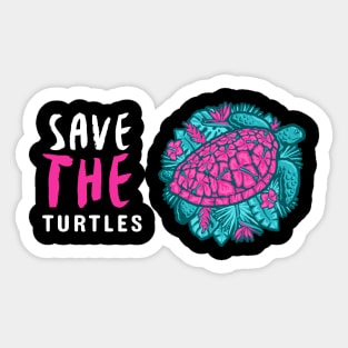 Save the turtles Sticker